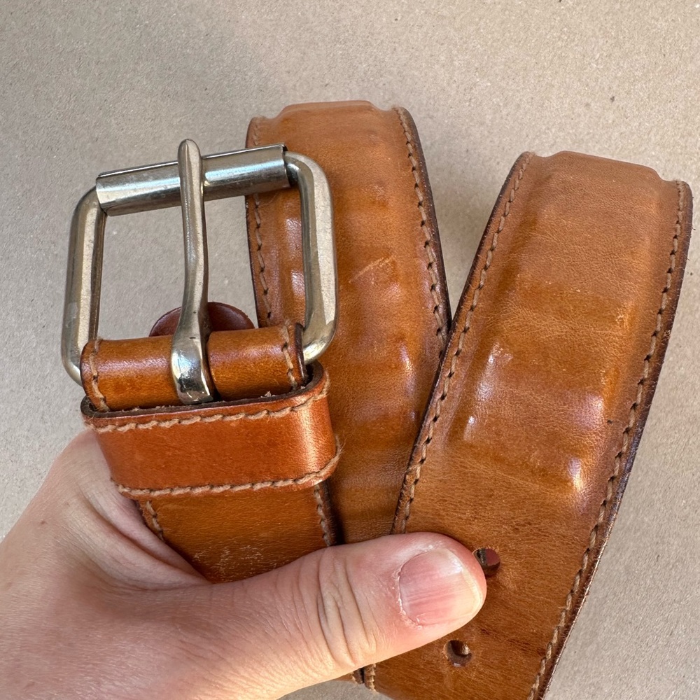 DKNY Women’s BROWN Leather Belt Size M
